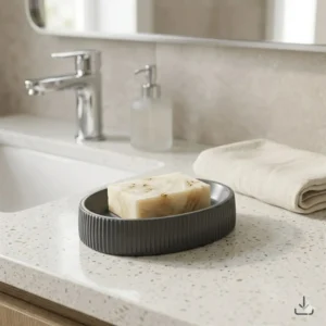 JABONERA OVAL RAYA GRIS