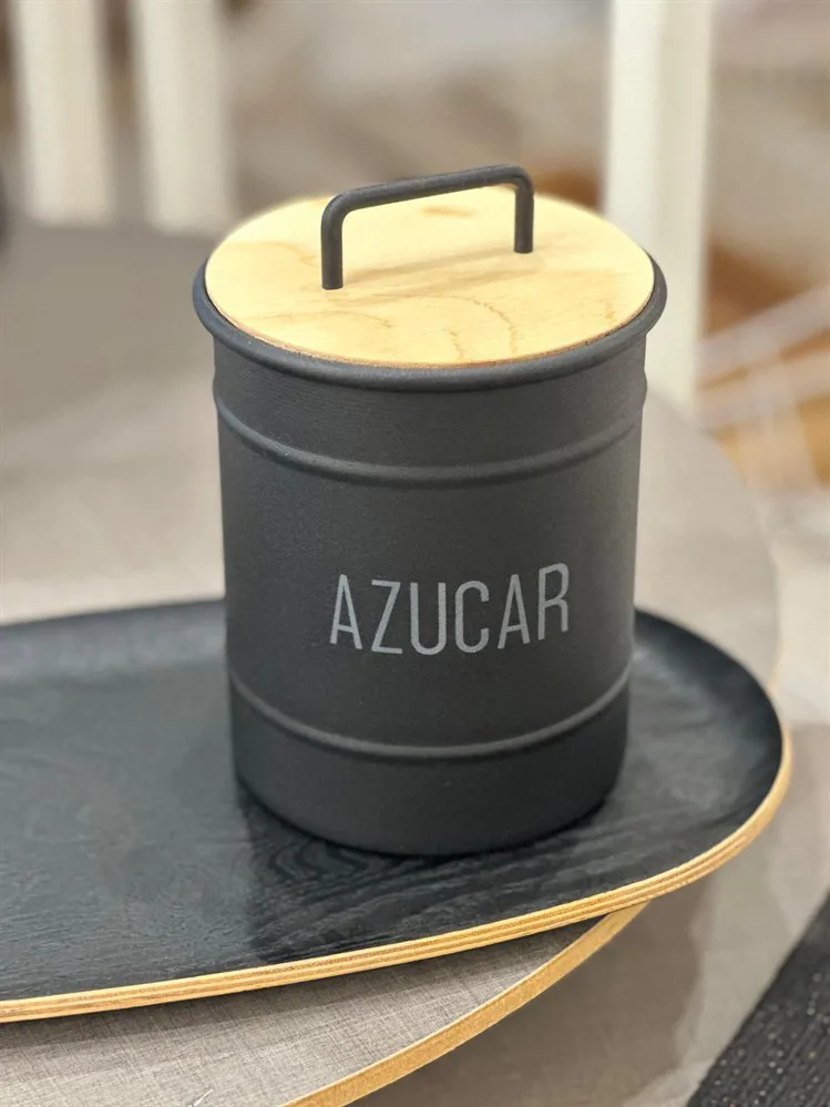 TARRO AZUCAR ECO ALUMINIO Y BAMBOO - Imagen 3