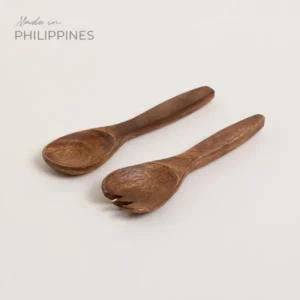 SET CUCHARA Y TENEDOR ACACIA MANILA