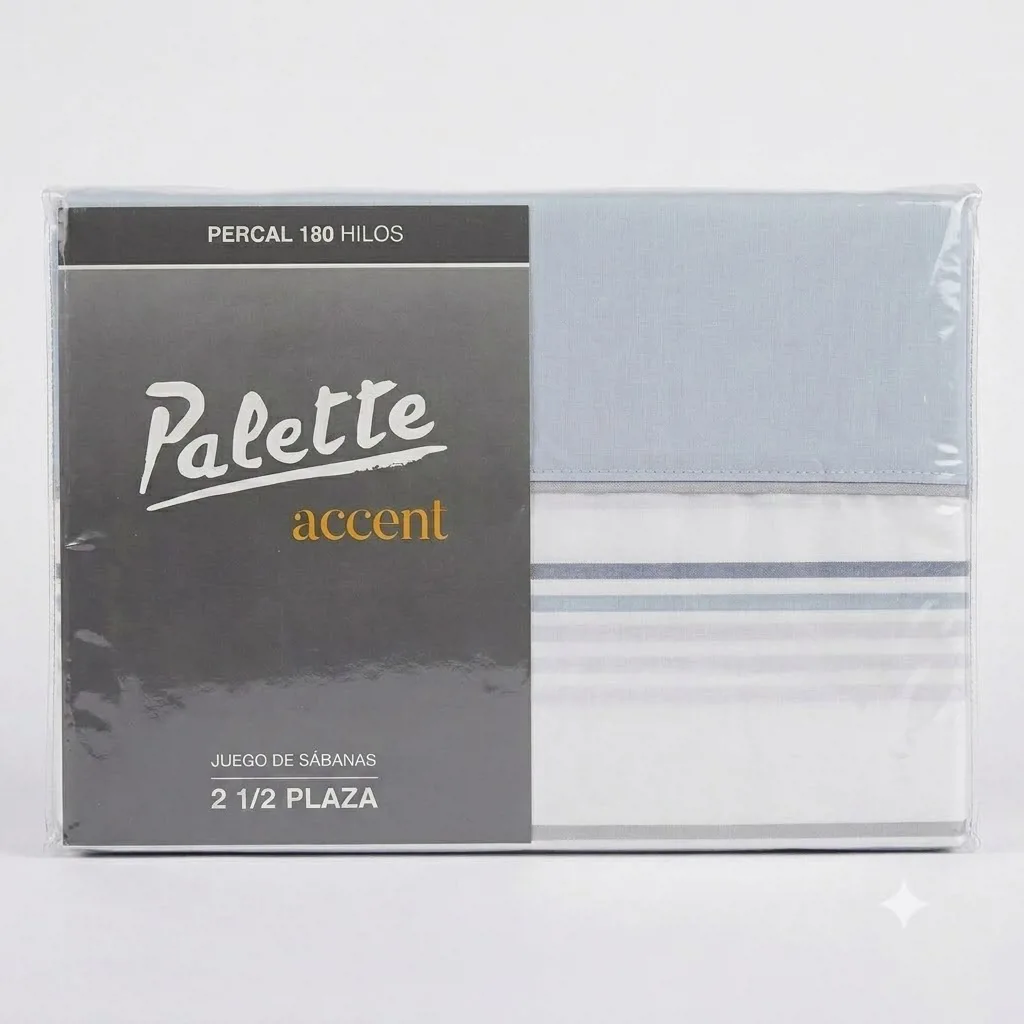 JUEGO DE SABANAS PALETTE ACCENT TSUKI 2 1/2 180 HILOS MEZCLA - Imagen 2
