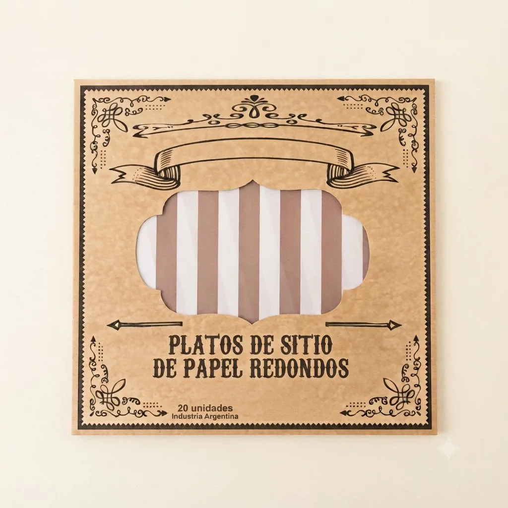 PLATO DE SITIO RED. PAPEL RAYA VISON - Imagen 2