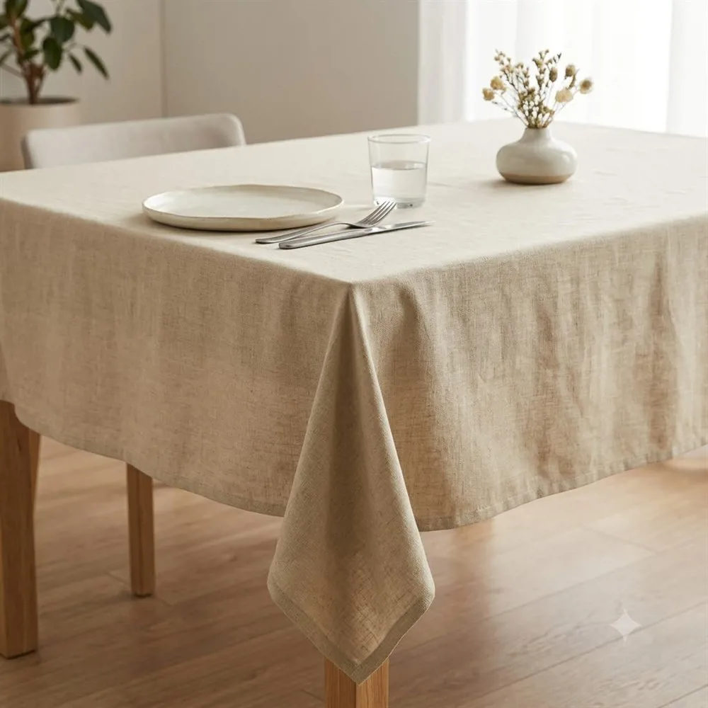 MANTEL LISO TUSOR CAQUI