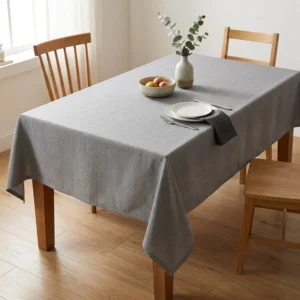 MANTEL DE RAFIA LISO GRIS