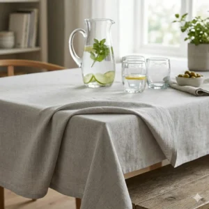 MANTEL TUSOR LISO GRIS