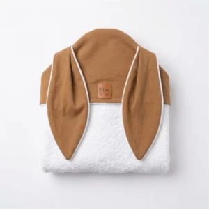 TOALLON CON CAPUCHA OREJAS MARRON