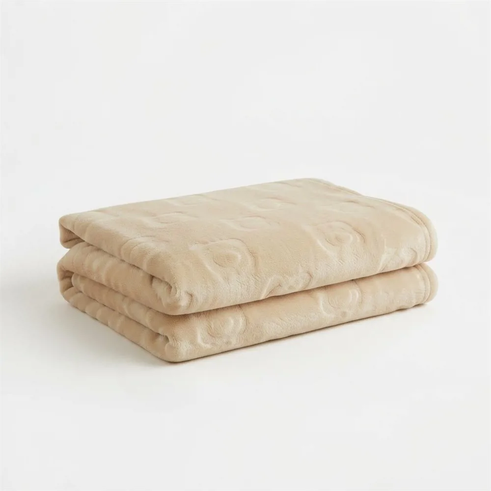 MANTA PARA CUNA FUNCIONAL FLANNEL BEIGE OSITOS - Imagen 2