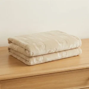 MANTA PARA CUNA FUNCIONAL FLANNEL BEIGE OSITOS