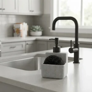 SET DISHES/HANDS CON ESPONJA PUNTOS GRIS