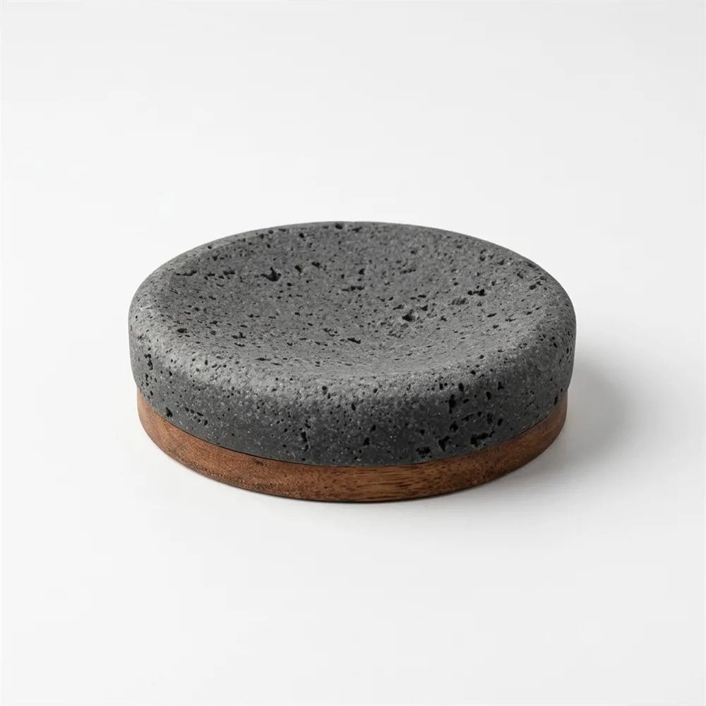 JABONERA SIMIL TRAVERTINO GRIS