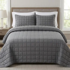 CUBRECAMA SIENNA KING GRIS + 2 FUNDAS