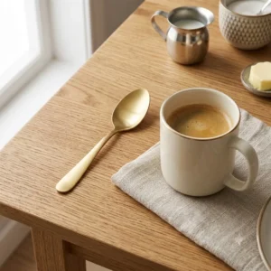 CUCHARA  LISBOA DORADO MATE 15CM