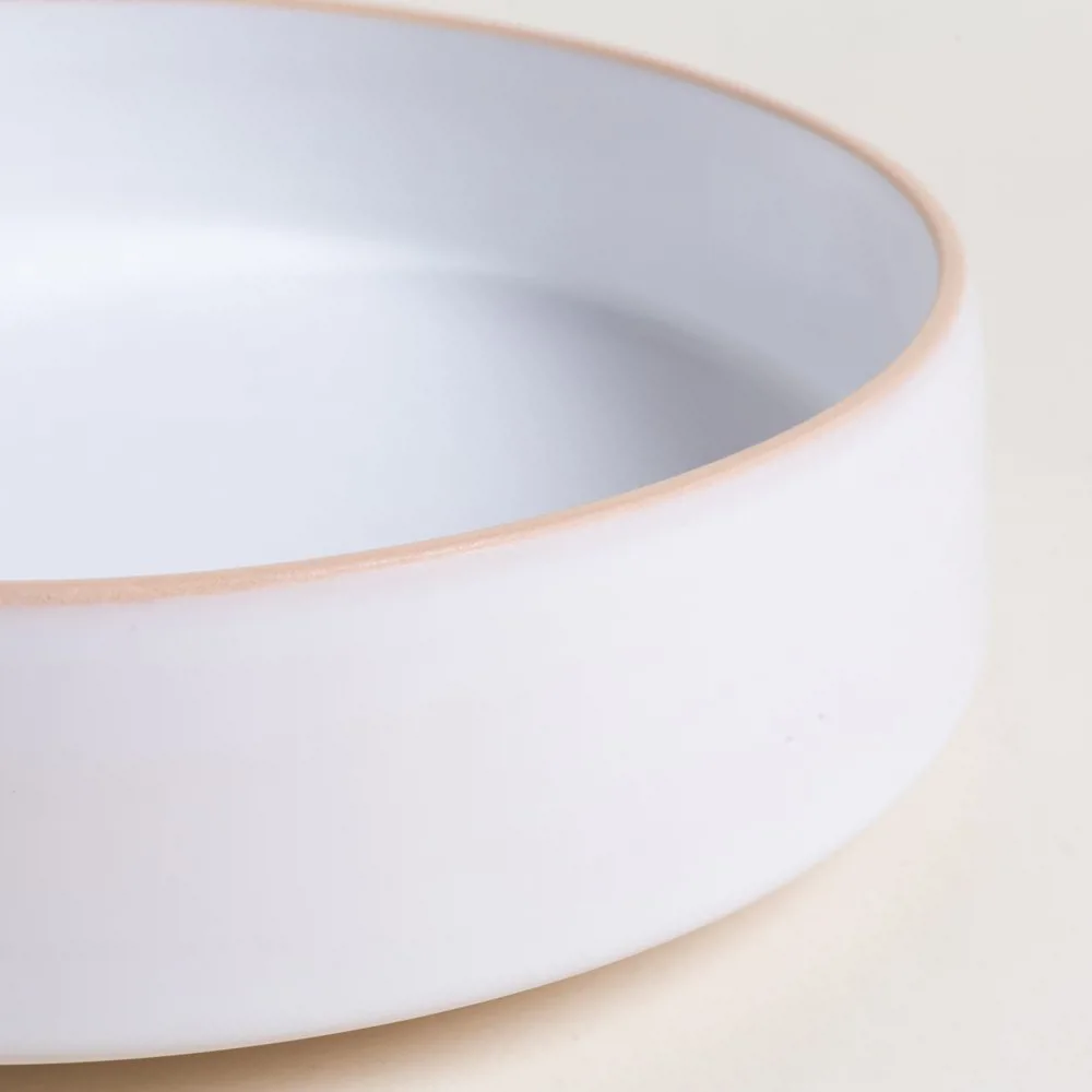 ENSALADERA TOZEUR NEO BLANCO DOTS BORDE NATURAL - Imagen 3