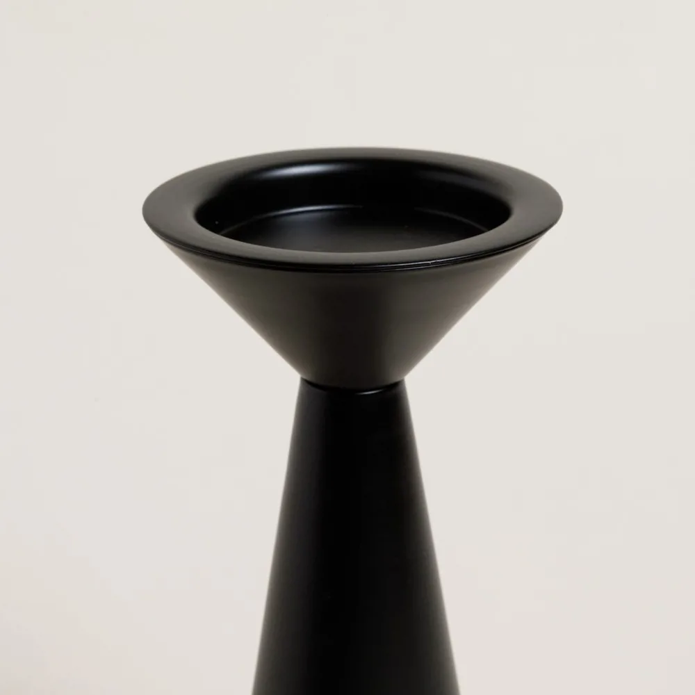 SET X 3 PORTAVELAS ZEIL BLACK - Imagen 2