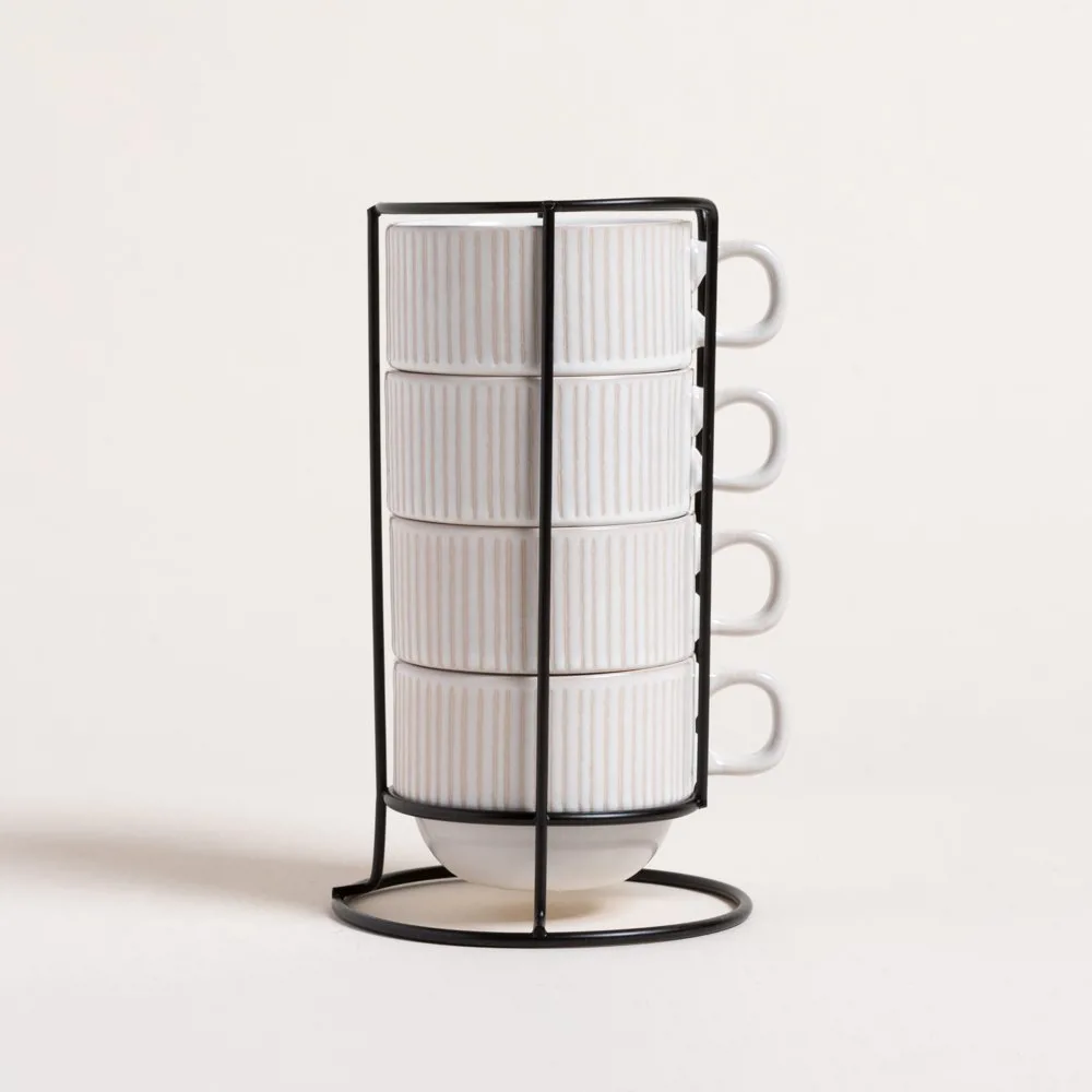 SET X 4 TAZAS GRATED EN RACK - Imagen 4