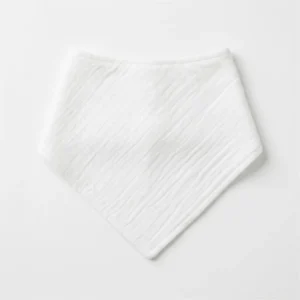 BABERO BANDANA BLANCO TUSOR DOBLE TELA