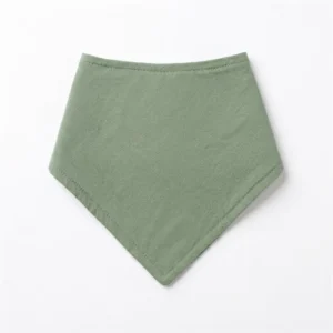 BABERO BANDANA VERDE TUSOR DOBLE TELA