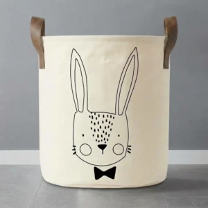 CESTO CONTENEDOR BEIGE CONEJO
