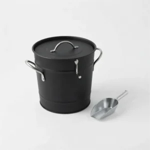 HIELERA METAL NEGRA C/PALITA