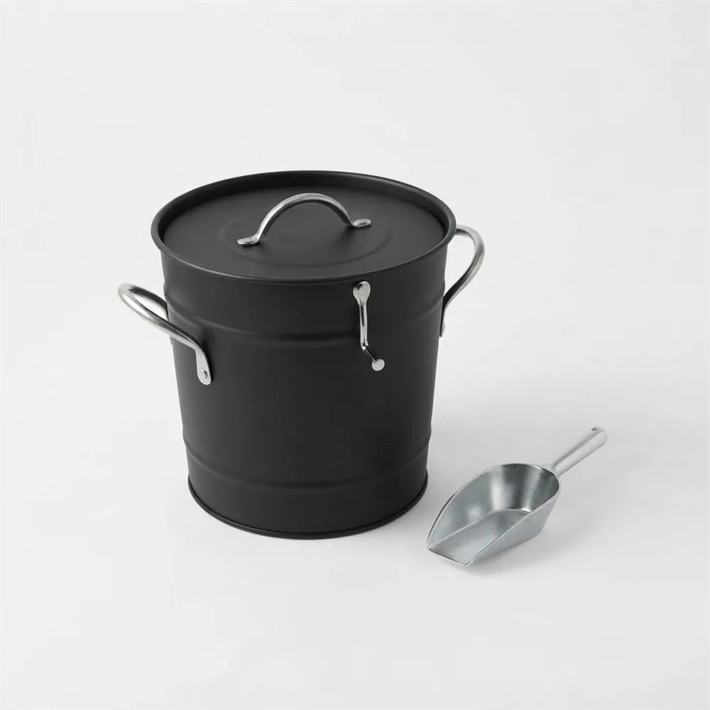 HIELERA METAL NEGRA C/PALITA