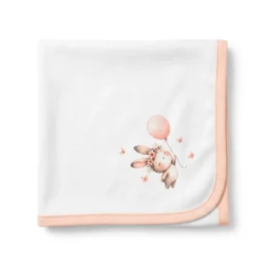 MANTA RECIBIDORA INTERLOCK ANIMALITOS LINEA ROSA