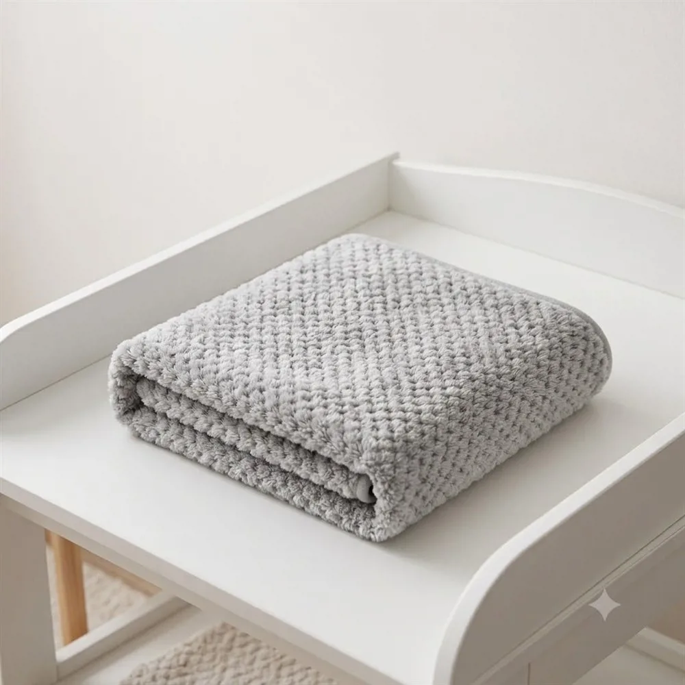 MANTA PARA CUNA FUNCIONAL FLANNEL GRIS