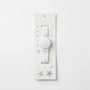 PORTA CHUPETE BOTON LISO BLANCO