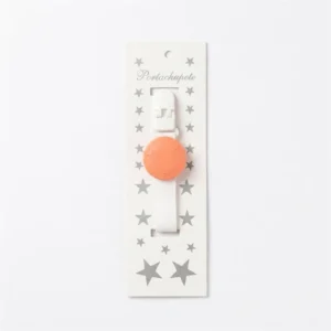 PORTA CHUPETE BOTON LISO CORAL