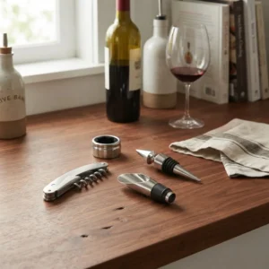 SET ACCESORIOS DE VINO X 4 C/ESTUCHE